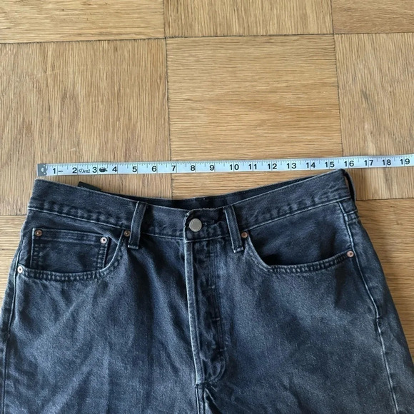 Denim Forum The Nina Midi Jean Shorts Black Size 30 Aritzia - Picture 7 of 11